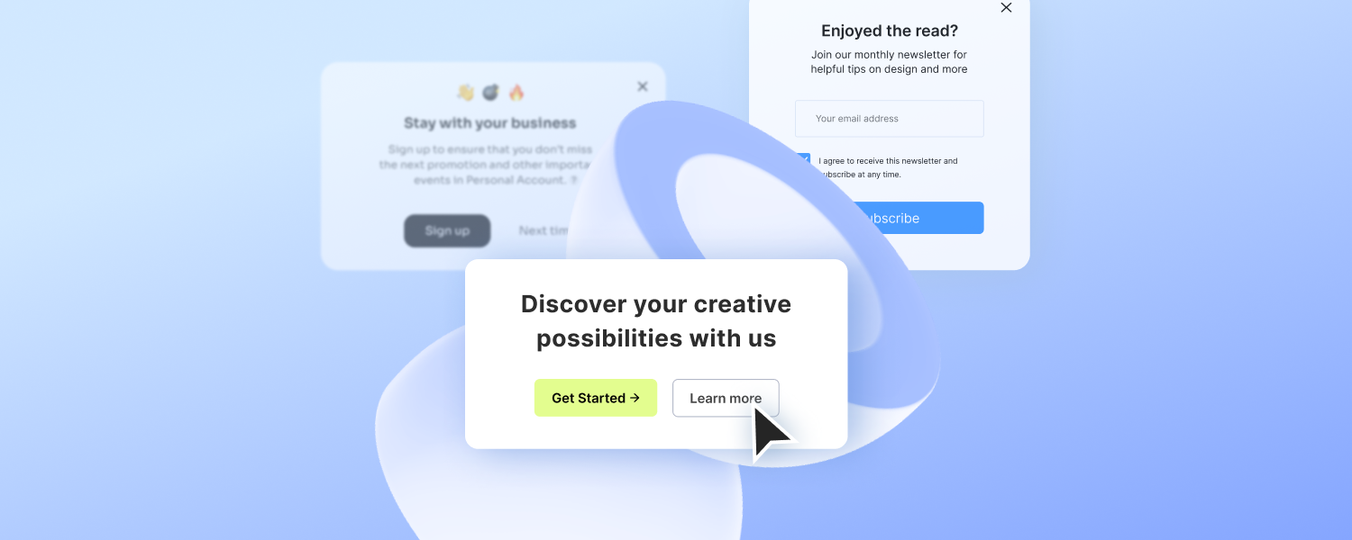 Popups for website conversion: examples of effective notifications