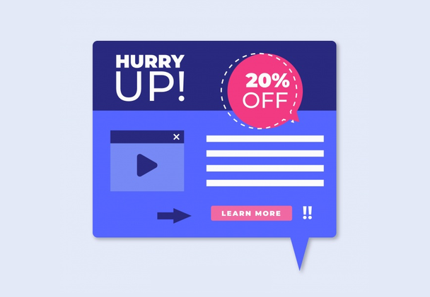 Example of a high-converting popup with timer and CTA button