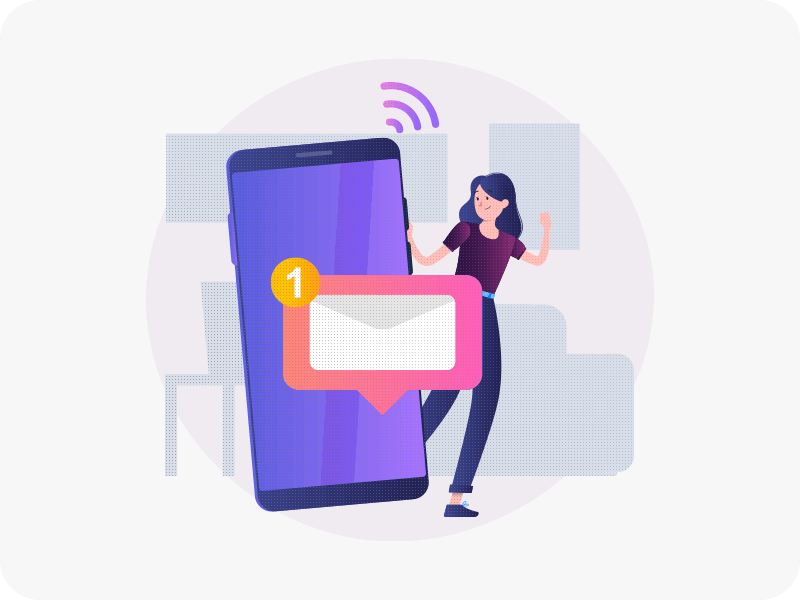 Push notifications for lead generation