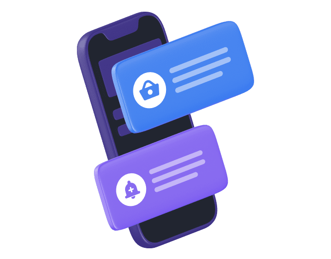 Push notifications for mobile applications